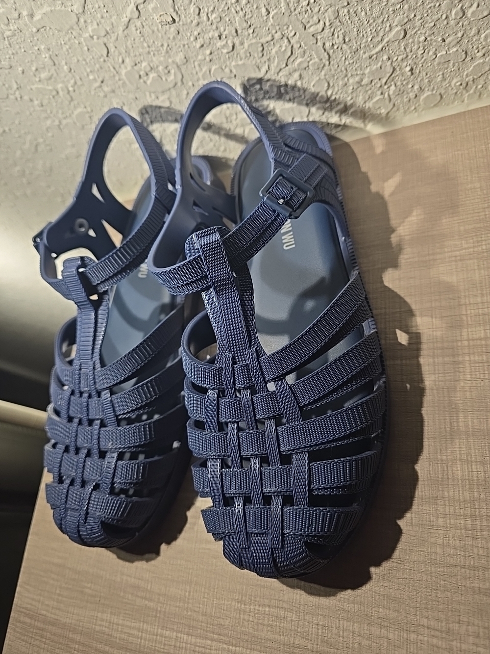 Melissa Jason Wu Navy Blue Woven Jelly Sandals - Picture 5 of 13